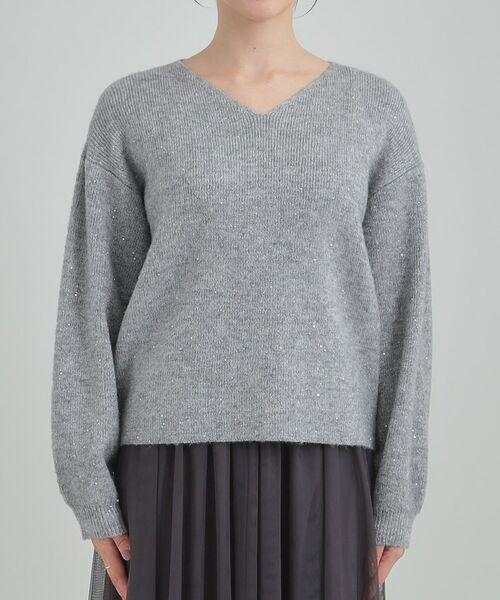 SHOO・LA・RUE / シューラルー ニット・セーター | 【S-LL】きらきらと華やかに スパンコールニット | 詳細13