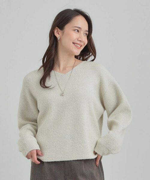 SHOO・LA・RUE / シューラルー ニット・セーター | 【S-LL】きらきらと華やかに スパンコールニット | 詳細5