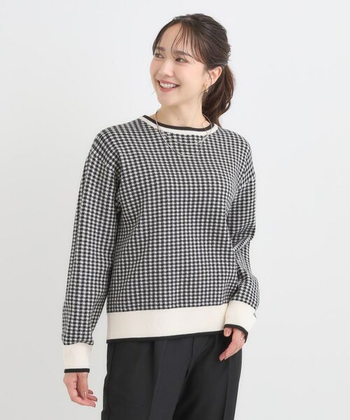 SHOO・LA・RUE / シューラルー ニット・セーター | 【洗濯機可/S-LL】クラシックなチェック柄が目を惹く 柔らかニット | 詳細1