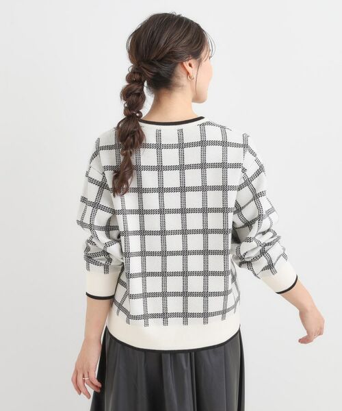 SHOO・LA・RUE / シューラルー ニット・セーター | 【洗濯機可/S-LL】クラシックなチェック柄が目を惹く 柔らかニット | 詳細10
