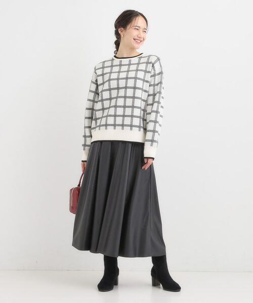 SHOO・LA・RUE / シューラルー ニット・セーター | 【洗濯機可/S-LL】クラシックなチェック柄が目を惹く 柔らかニット | 詳細11