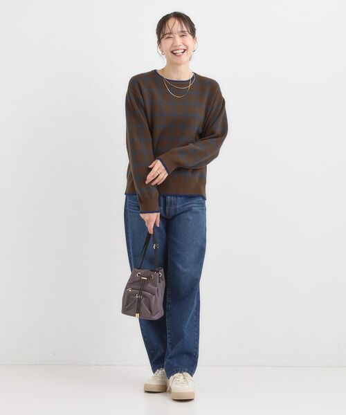 SHOO・LA・RUE / シューラルー ニット・セーター | 【洗濯機可/S-LL】クラシックなチェック柄が目を惹く 柔らかニット | 詳細15