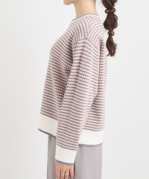 SHOO・LA・RUE / シューラルー ニット・セーター | 【洗濯機可/S-LL】クラシックなチェック柄が目を惹く 柔らかニット | 詳細18