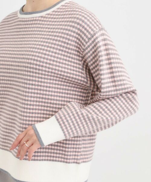 SHOO・LA・RUE / シューラルー ニット・セーター | 【洗濯機可/S-LL】クラシックなチェック柄が目を惹く 柔らかニット | 詳細21