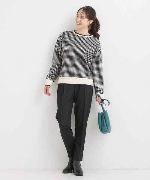 SHOO・LA・RUE / シューラルー ニット・セーター | 【洗濯機可/S-LL】クラシックなチェック柄が目を惹く 柔らかニット | 詳細3