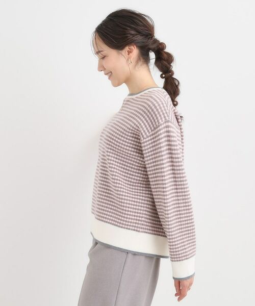 SHOO・LA・RUE / シューラルー ニット・セーター | 【洗濯機可/S-LL】クラシックなチェック柄が目を惹く 柔らかニット | 詳細6