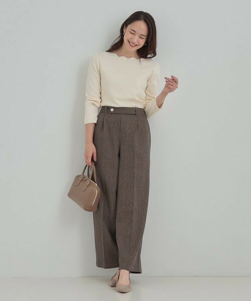 SHOO・LA・RUE / シューラルー ニット・セーター | スカラップネックが上品 ビジューニット | 詳細3