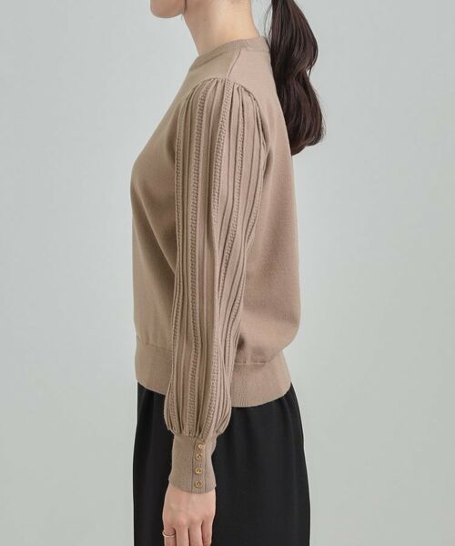 SHOO・LA・RUE / シューラルー ニット・セーター | コンパクト見えが大人かわいい お袖編み柄ニット | 詳細13