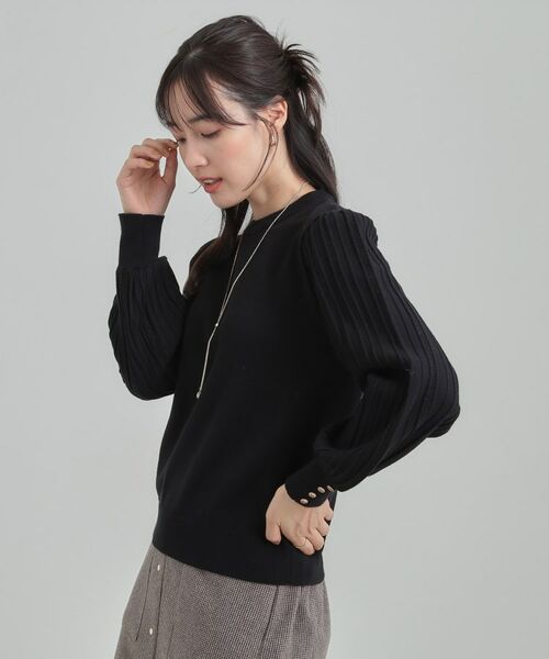 SHOO・LA・RUE / シューラルー ニット・セーター | コンパクト見えが大人かわいい お袖編み柄ニット | 詳細2