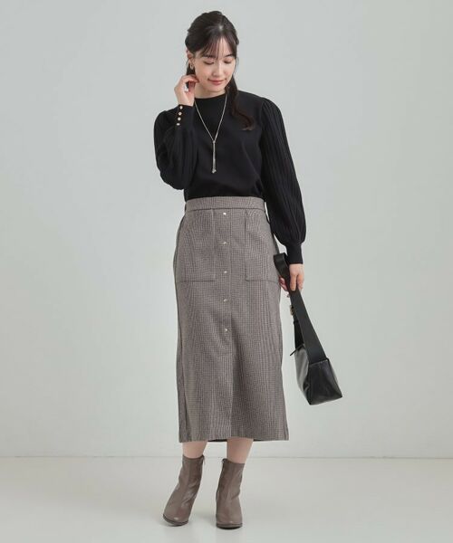 SHOO・LA・RUE / シューラルー ニット・セーター | コンパクト見えが大人かわいい お袖編み柄ニット | 詳細3