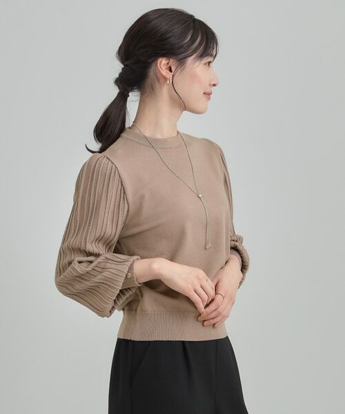 SHOO・LA・RUE / シューラルー ニット・セーター | コンパクト見えが大人かわいい お袖編み柄ニット | 詳細6