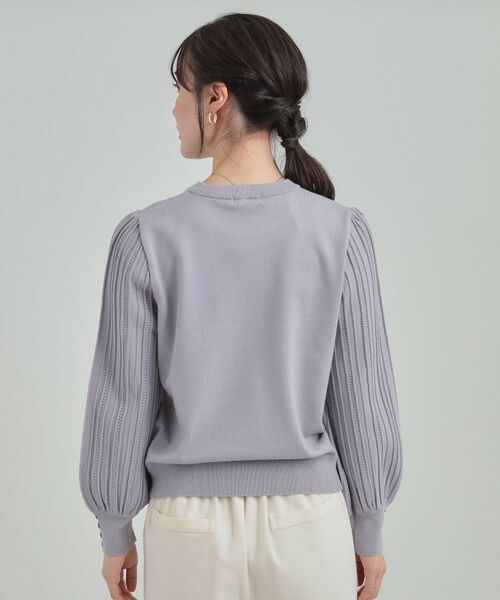 SHOO・LA・RUE / シューラルー ニット・セーター | コンパクト見えが大人かわいい お袖編み柄ニット | 詳細9