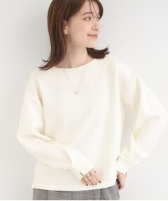 SHOO・LA・RUE / シューラルー カットソー | 【S-LL】大人のデイリースタイルに お袖タック フェイクパール付きトップス