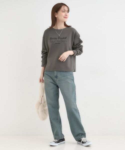 SHOO・LA・RUE / シューラルー カットソー | 【S-LL】大人のデイリースタイルに お袖タック フェイクパール付きトップス | 詳細11