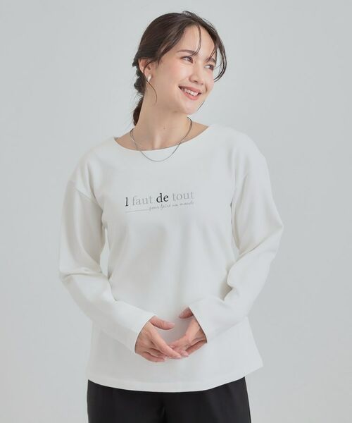 SHOO・LA・RUE / シューラルー カットソー | ロゴ刺繍ロンT | 詳細1