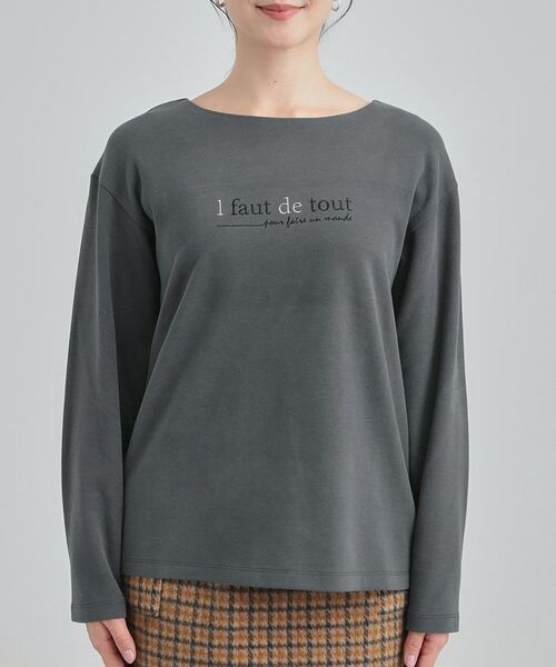 SHOO・LA・RUE / シューラルー カットソー | ロゴ刺繍ロンT | 詳細13