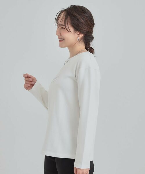 SHOO・LA・RUE / シューラルー カットソー | ロゴ刺繍ロンT | 詳細2