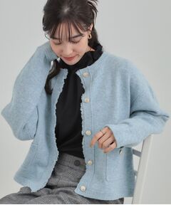 SHOO・LA・RUE / シューラルー カーディガン・ボレロ | 【洗濯機可/S-LL】きちんと感が魅力 ジャケットライクカーディガン