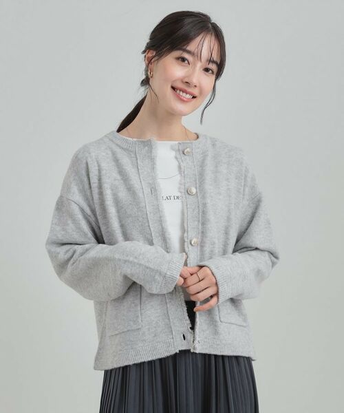 SHOO・LA・RUE / シューラルー カーディガン・ボレロ | 【洗濯機可/S-LL】きちんと感が魅力 ジャケットライクカーディガン | 詳細1