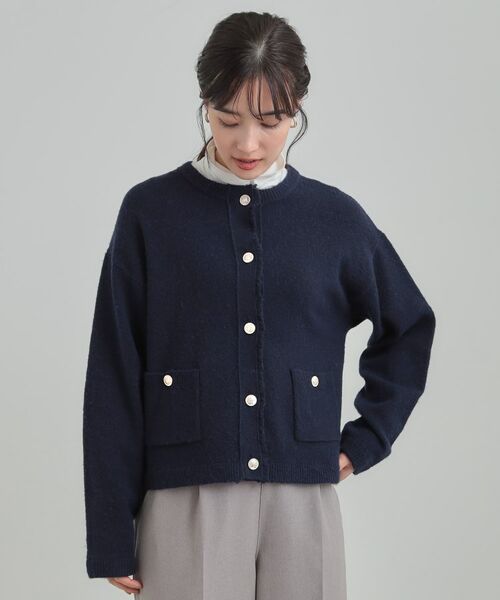 SHOO・LA・RUE / シューラルー カーディガン・ボレロ | 【洗濯機可/S-LL】きちんと感が魅力 ジャケットライクカーディガン | 詳細9