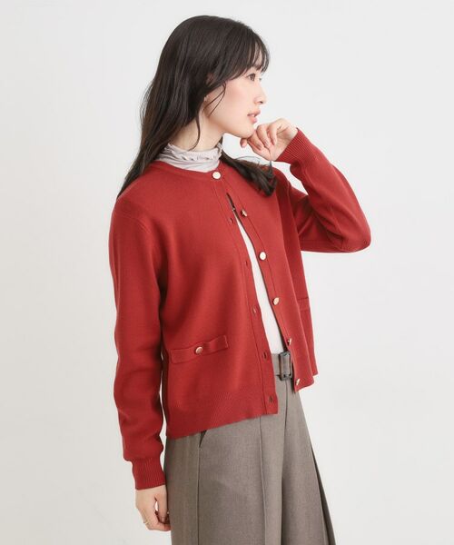 SHOO・LA・RUE / シューラルー カーディガン・ボレロ | 【セットアップ可/洗濯機可】もちもちタッチが心地よい クルーネックカーディガン | 詳細10