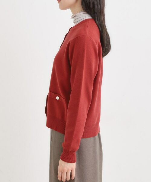 SHOO・LA・RUE / シューラルー カーディガン・ボレロ | 【セットアップ可/洗濯機可】もちもちタッチが心地よい クルーネックカーディガン | 詳細14
