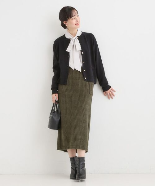 SHOO・LA・RUE / シューラルー カーディガン・ボレロ | 【セットアップ可/洗濯機可】もちもちタッチが心地よい クルーネックカーディガン | 詳細3