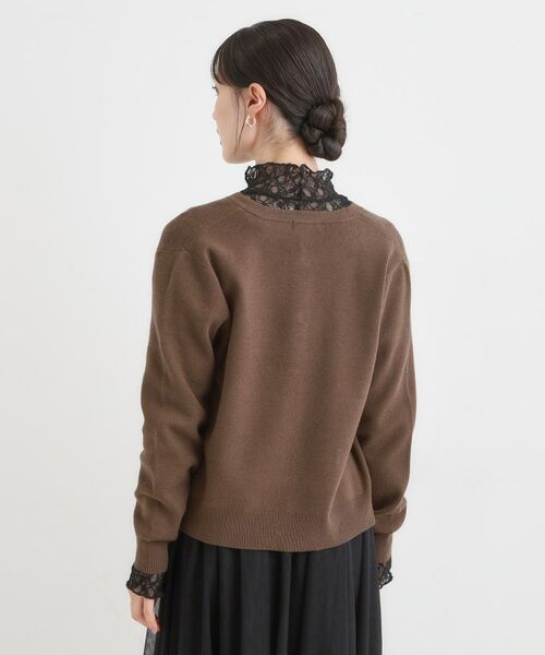 SHOO・LA・RUE / シューラルー カーディガン・ボレロ | 【セットアップ可/洗濯機可】もちもちタッチが心地よい クルーネックカーディガン | 詳細6