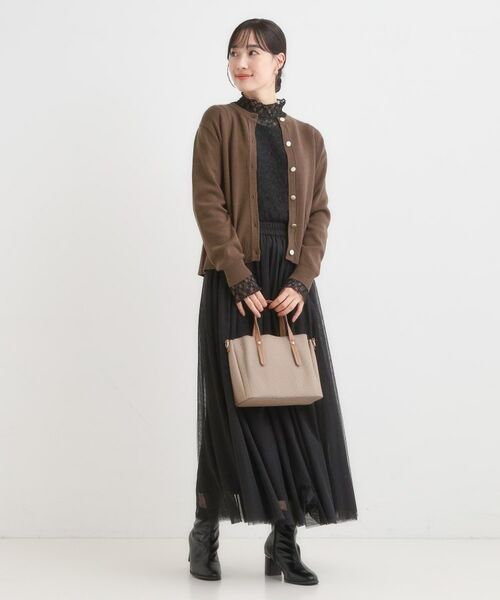 SHOO・LA・RUE / シューラルー カーディガン・ボレロ | 【セットアップ可/洗濯機可】もちもちタッチが心地よい クルーネックカーディガン | 詳細7