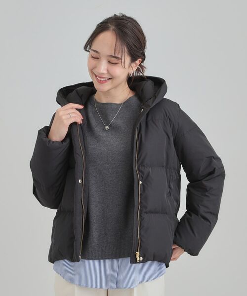 SHOO・LA・RUE / シューラルー ダウンジャケット・ベスト | 【撥水/洗える】ショートフーディーダウン | 詳細1