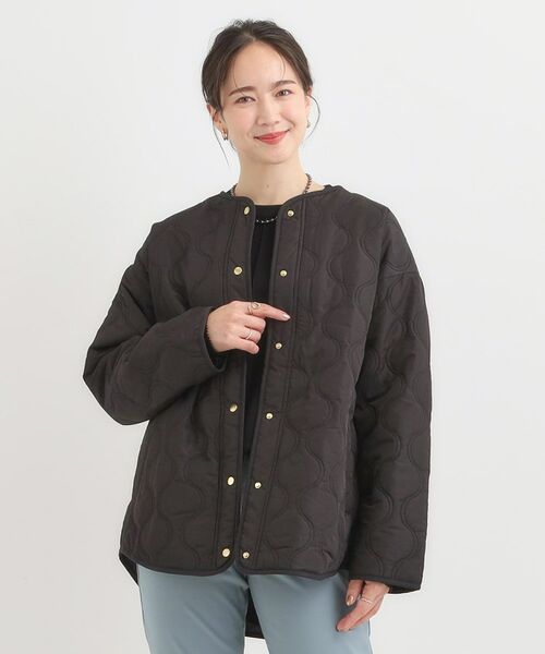 SHOO・LA・RUE / シューラルー レザーブルゾン・ジャケット | 【洗濯機可/撥水/S-LL】大人のための キルトオーバーブルゾン | 詳細1