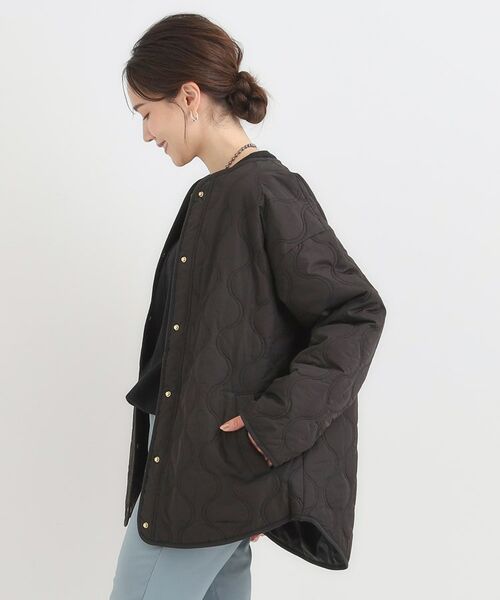 SHOO・LA・RUE / シューラルー レザーブルゾン・ジャケット | 【洗濯機可/撥水/S-LL】大人のための キルトオーバーブルゾン | 詳細2