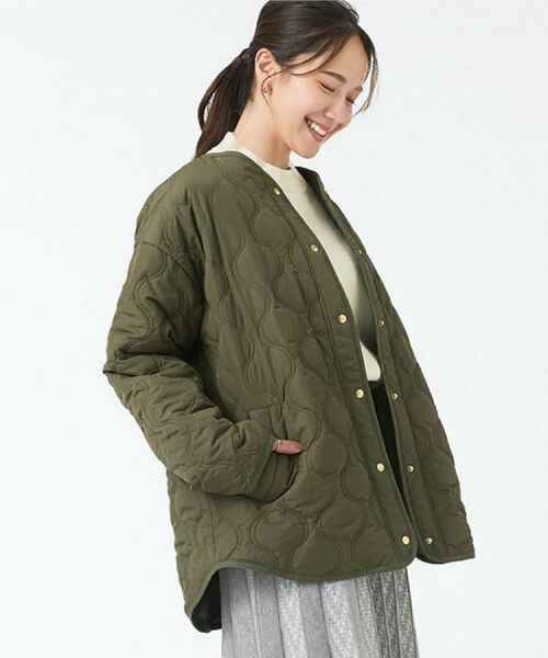 SHOO・LA・RUE / シューラルー レザーブルゾン・ジャケット | 【洗濯機可/撥水/S-LL】大人のための キルトオーバーブルゾン | 詳細21