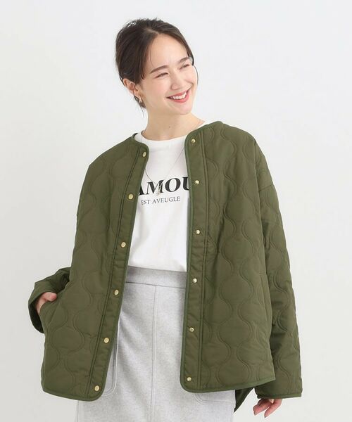 SHOO・LA・RUE / シューラルー レザーブルゾン・ジャケット | 【洗濯機可/撥水/S-LL】大人のための キルトオーバーブルゾン | 詳細5