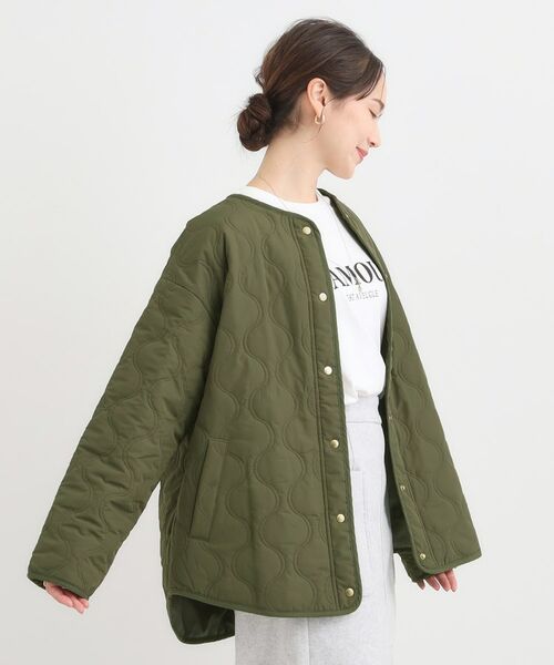 SHOO・LA・RUE / シューラルー レザーブルゾン・ジャケット | 【洗濯機可/撥水/S-LL】大人のための キルトオーバーブルゾン | 詳細6