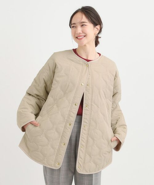 SHOO・LA・RUE / シューラルー レザーブルゾン・ジャケット | 【洗濯機可/撥水/S-LL】大人のための キルトオーバーブルゾン | 詳細9