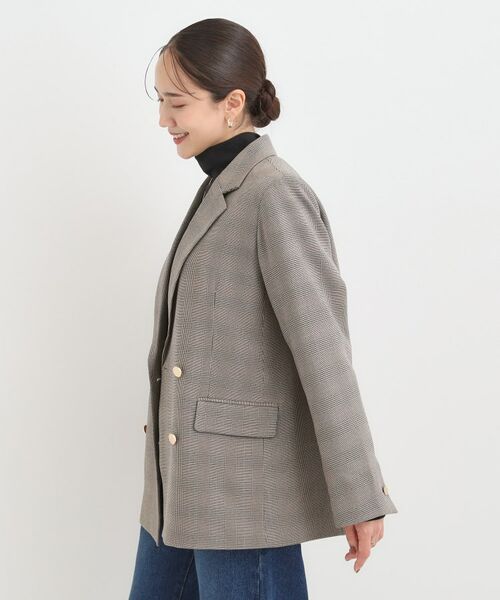 SHOO・LA・RUE / シューラルー テーラードジャケット | 【洗える/S-LL/セットアップ可】カジュアルからきれいめまで ダブルジャケット | 詳細10