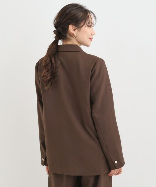 SHOO・LA・RUE / シューラルー テーラードジャケット | 【洗える/S-LL/セットアップ可】カジュアルからきれいめまで ダブルジャケット | 詳細2