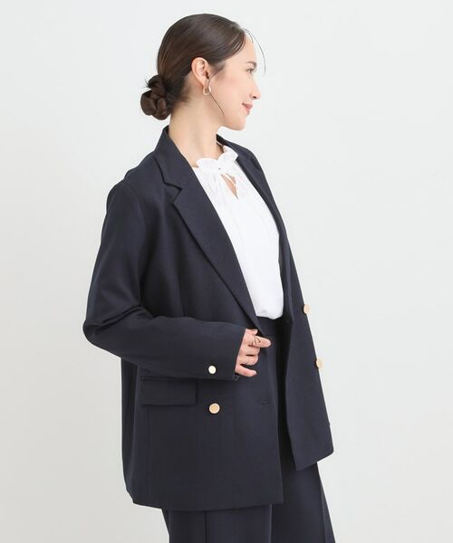 SHOO・LA・RUE / シューラルー テーラードジャケット | 【洗える/S-LL/セットアップ可】カジュアルからきれいめまで ダブルジャケット | 詳細6