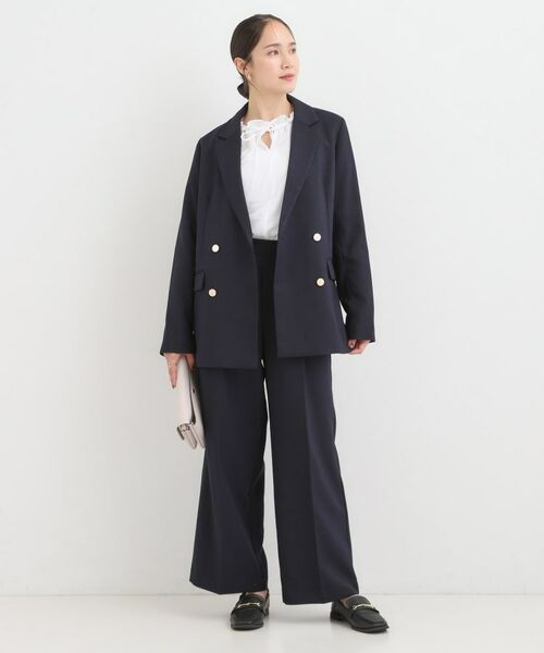 SHOO・LA・RUE / シューラルー テーラードジャケット | 【洗える/S-LL/セットアップ可】カジュアルからきれいめまで ダブルジャケット | 詳細7