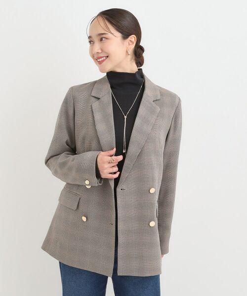 SHOO・LA・RUE / シューラルー テーラードジャケット | 【洗える/S-LL/セットアップ可】カジュアルからきれいめまで ダブルジャケット | 詳細9