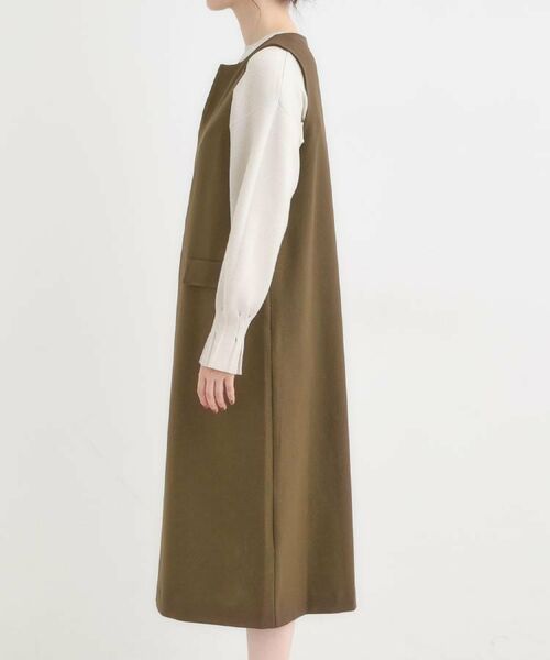 SHOO・LA・RUE / シューラルー ミニ丈・ひざ丈ワンピース | 【S-LL】ウール調スキッパージャンスカ | 詳細14