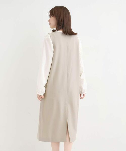 SHOO・LA・RUE / シューラルー ミニ丈・ひざ丈ワンピース | 【S-LL】ウール調スキッパージャンスカ | 詳細2