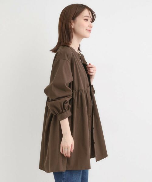 SHOO・LA・RUE / シューラルー チュニック | 【S-LL】自然に体型カバー 切り替えギャザーチュニックシャツ | 詳細10