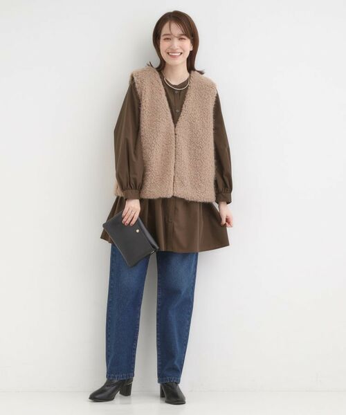 SHOO・LA・RUE / シューラルー チュニック | 【S-LL】自然に体型カバー 切り替えギャザーチュニックシャツ | 詳細11