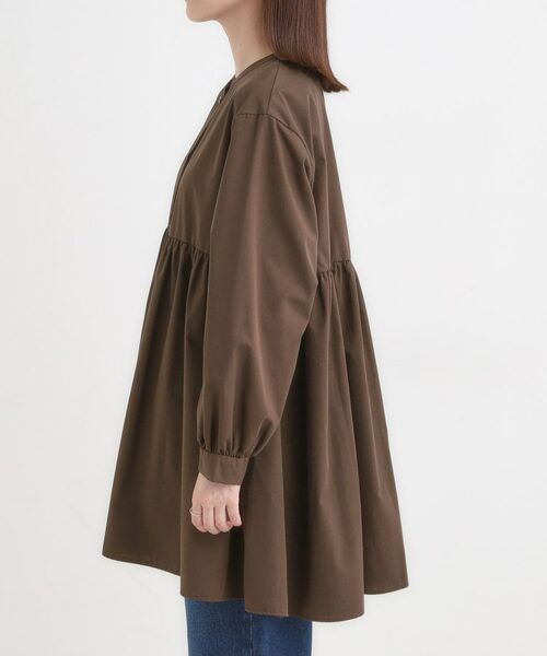 SHOO・LA・RUE / シューラルー チュニック | 【S-LL】自然に体型カバー 切り替えギャザーチュニックシャツ | 詳細14
