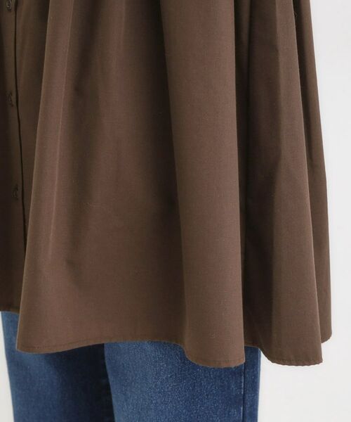 SHOO・LA・RUE / シューラルー チュニック | 【S-LL】自然に体型カバー 切り替えギャザーチュニックシャツ | 詳細18