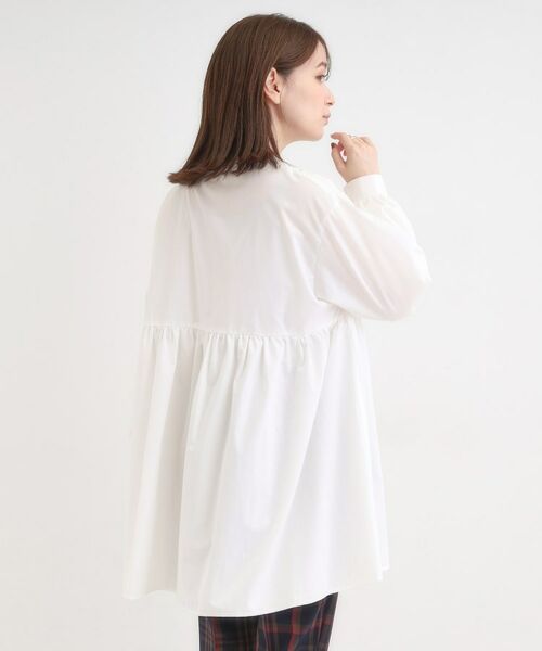 SHOO・LA・RUE / シューラルー チュニック | 【S-LL】自然に体型カバー 切り替えギャザーチュニックシャツ | 詳細2