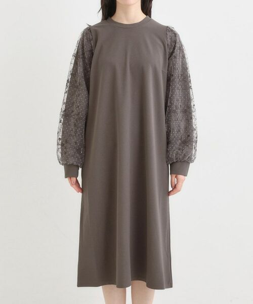 SHOO・LA・RUE / シューラルー ミニ丈・ひざ丈ワンピース | 【S-LL】お袖チュールレース切り替えワンピース | 詳細18