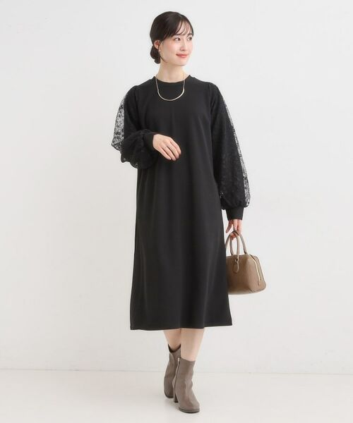 SHOO・LA・RUE / シューラルー ミニ丈・ひざ丈ワンピース | 【S-LL】お袖チュールレース切り替えワンピース | 詳細7